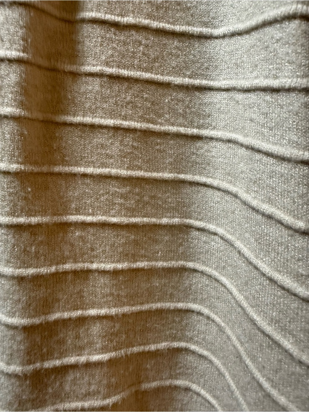 Open-Front Light Beige Ribbed Longline Cardigan - Picture 3 of 5